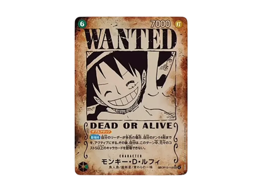 Monkey.D.Luffy : Wanted SEC-SPC [OP13-118] (Booster Pack "CARRYING ON HIS WILL")