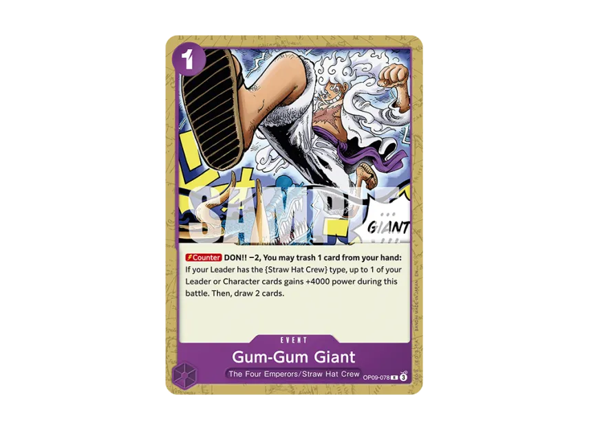 Gum-Gum Giant R [OP09-078] [EN] (Start Deck "PURPLE/BLACK Monkey.D.Luffy")