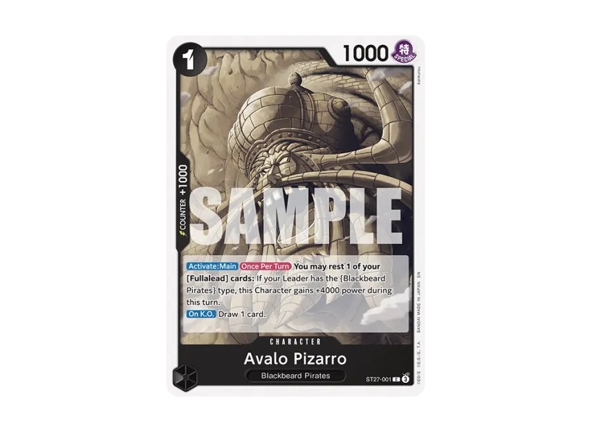 Avalo Pizarro C [ST27-001] [EN] (Start Deck "BLACK Marshall.D.Teach")