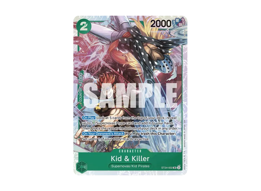 Kid & Killer SR [ST24-002] [EN] (Start Deck "GREEN Jewelry Bonney")