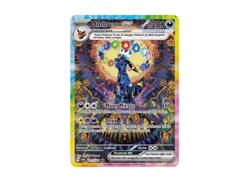 Umbreon ex SAR : IDN [SV8A I 217/187] (Scarlet & Violet "Festival Terastal ex")