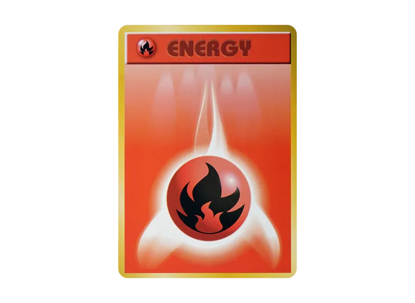 Fire Energy : Old Back [PMCG1-ST] (Starter Pack "Pocket Monster Card Game")