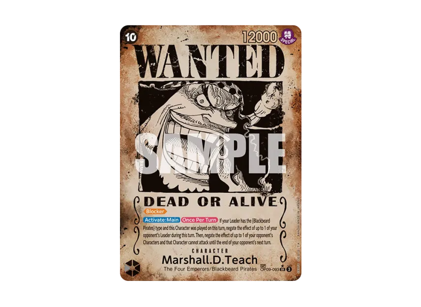 Marshall.D.Teach : Wanted SR-SPC [OP09-093] [EN] (Booster Pack "Emperors in the New World")