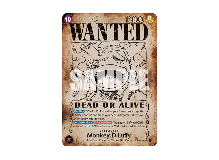 Monkey.D.Luffy : Wanted SEC-SPC [OP05-119] [EN] (Booster Pack "Emperors in the New World")