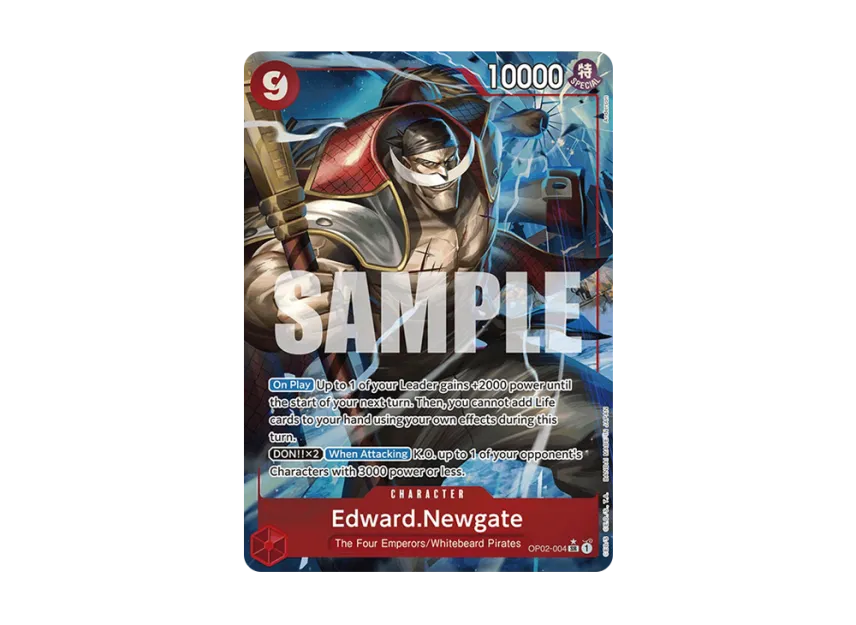 Edward.Newgate SR-P [OP02-004] [EN] (Premium Booster "ONE PIECE CARD THE BEST")