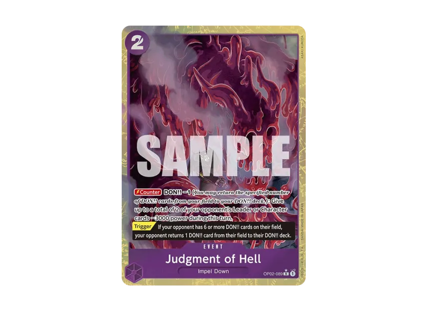 Judgment of Hell R-P [OP02-089] [EN] (Premium Booster "ONE PIECE CARD THE BEST")