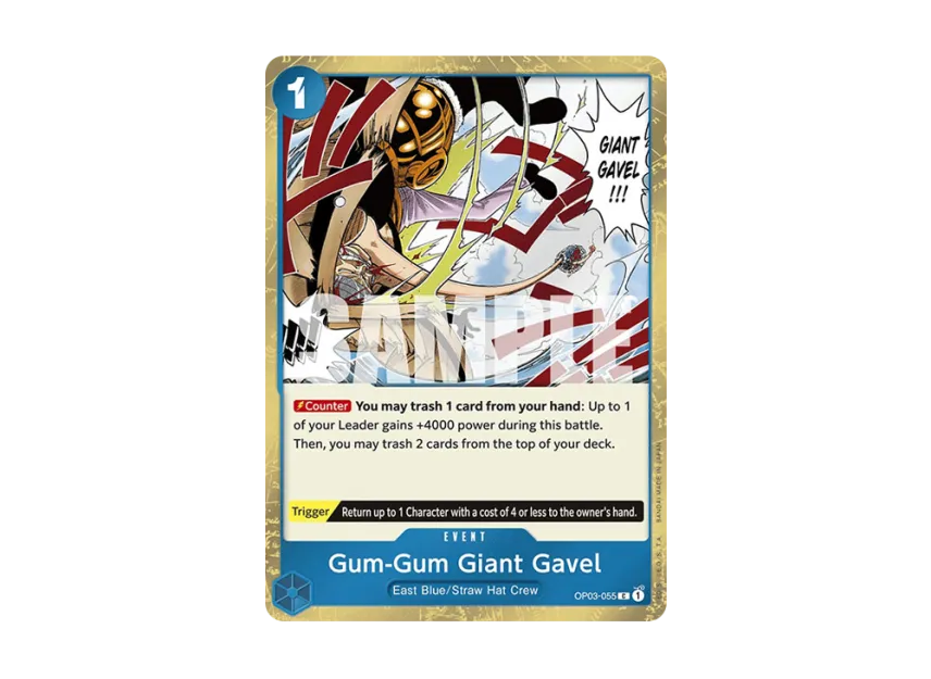 Gum-Gum Giant Gavel C : Pirate Flag Foil [OP03-055] [EN] (Premium Booster "ONE PIECE CARD THE BEST")