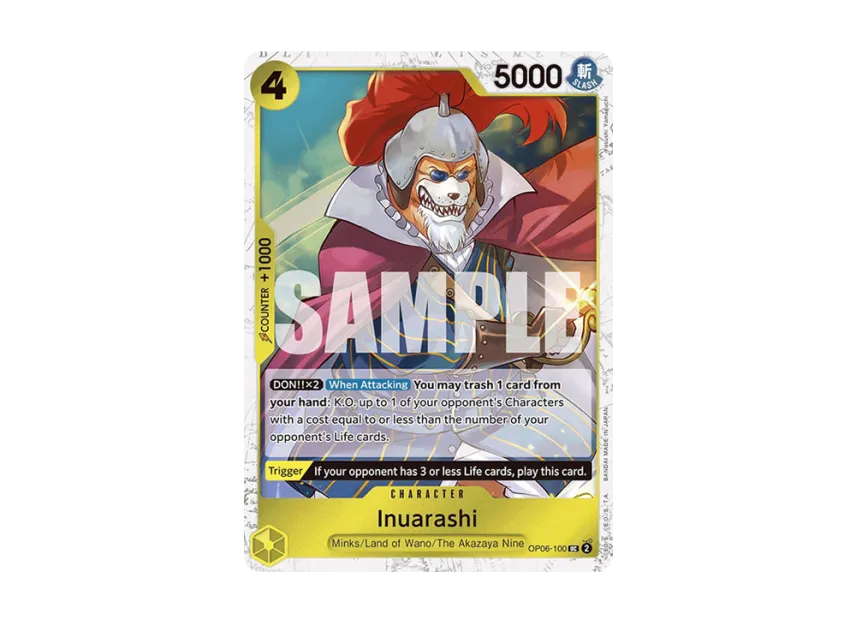 Inuarashi UC : Pirate Flag Foil [OP06-100] [EN] (Premium Booster "ONE PIECE CARD THE BEST")