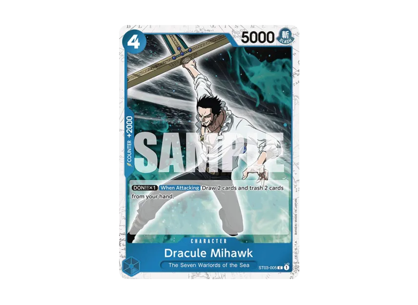 Dracule Mihawk C : Pirate Flag Foil [ST03-005] [EN] (Premium Booster "ONE PIECE CARD THE BEST")