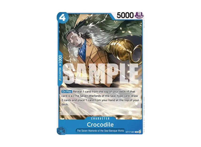 Crocodile C [ST17-001] [EN] (Start Deck "BLUE Donquixote Doflamingo")