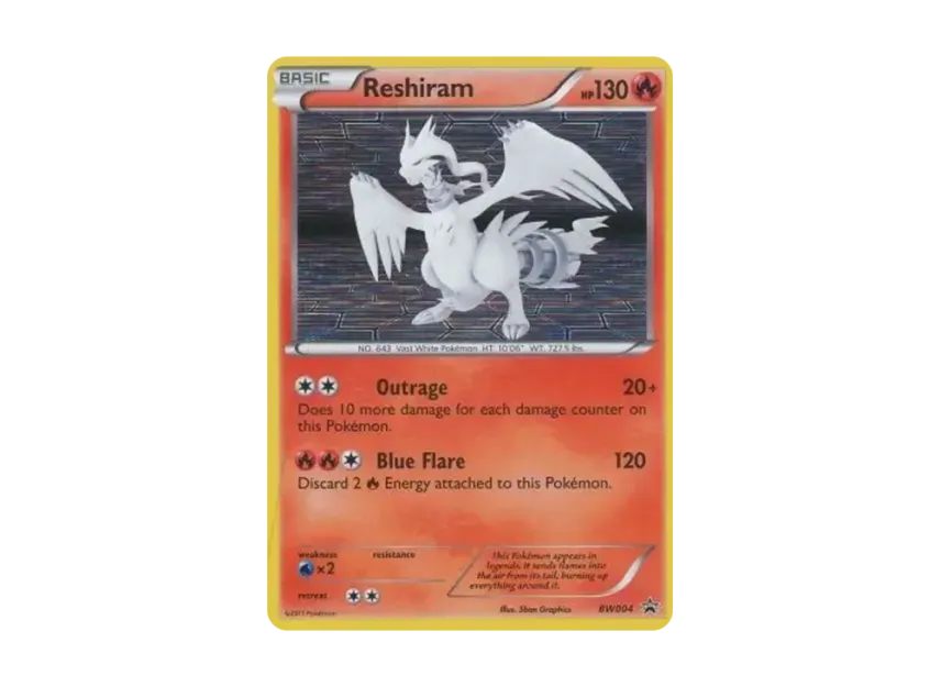 Reshiram P [BW004] (Black & White "Promotional Card")