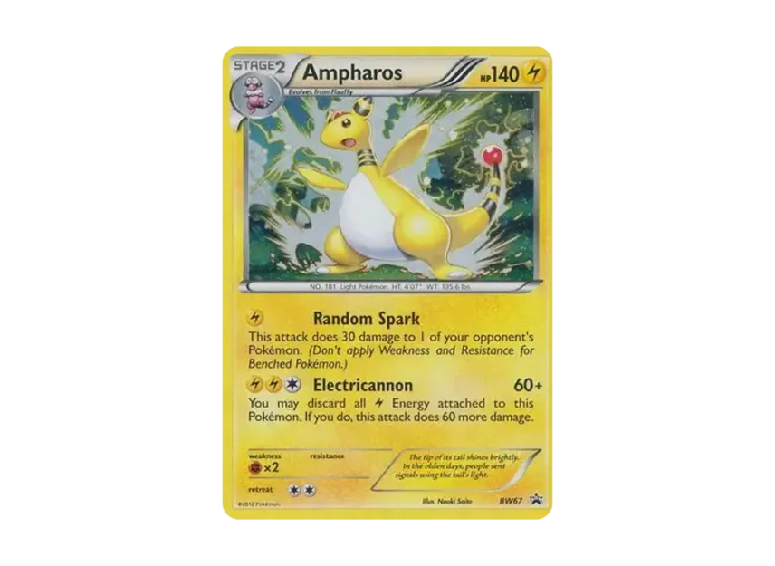 Ampharos P [BW67] (Black & White "Promotional Card")