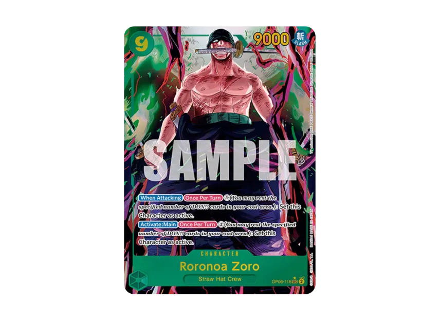 Roronoa Zoro SEC-P [OP06-118] [EN] (Booster Pack "Wings Of The Captain")