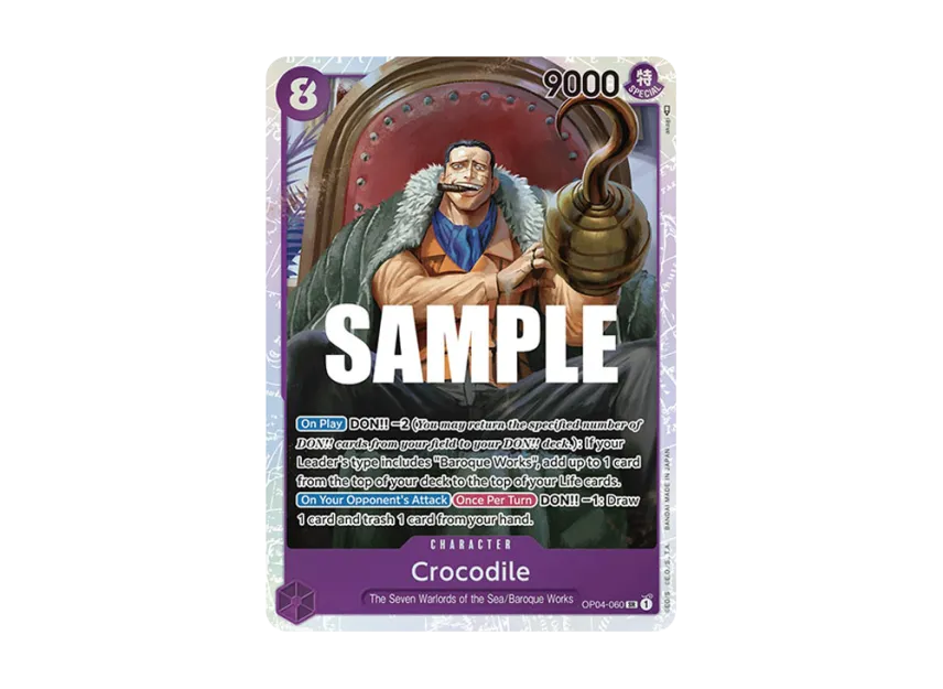 Crocodile SR [OP04-060] [EN] (Booster Pack "Kingdoms Of Intrigue")