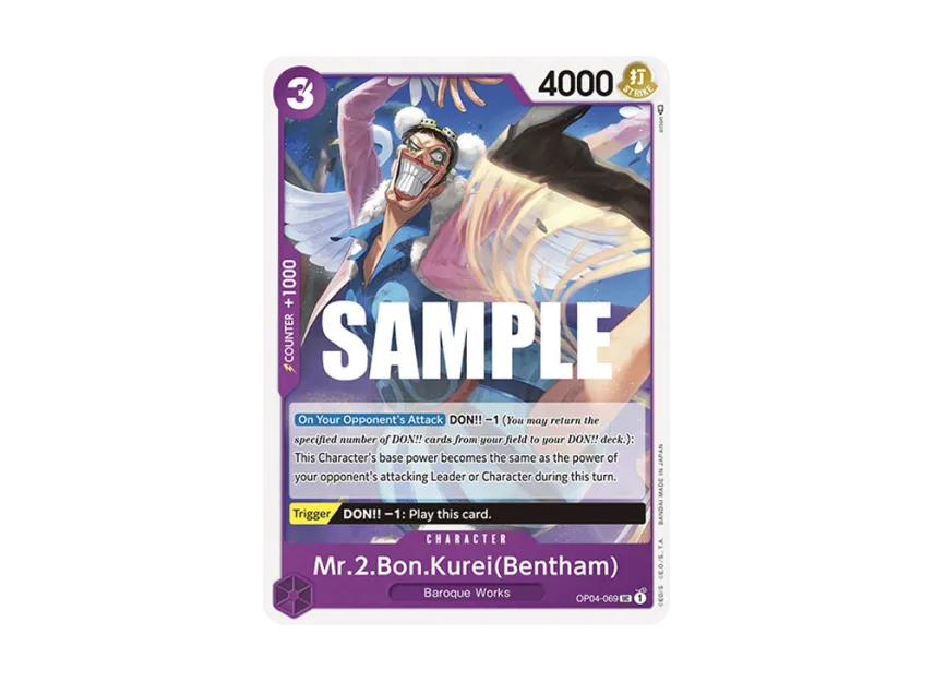 Mr.2.Bon.Kurei(Bentham) UC [OP04-069] [EN] (Booster Pack "Kingdoms Of Intrigue")