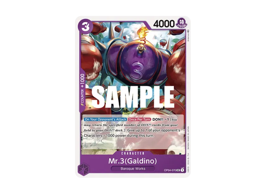 Mr.3(Galdino) UC [OP04-070] [EN] (Booster Pack "Kingdoms Of Intrigue")