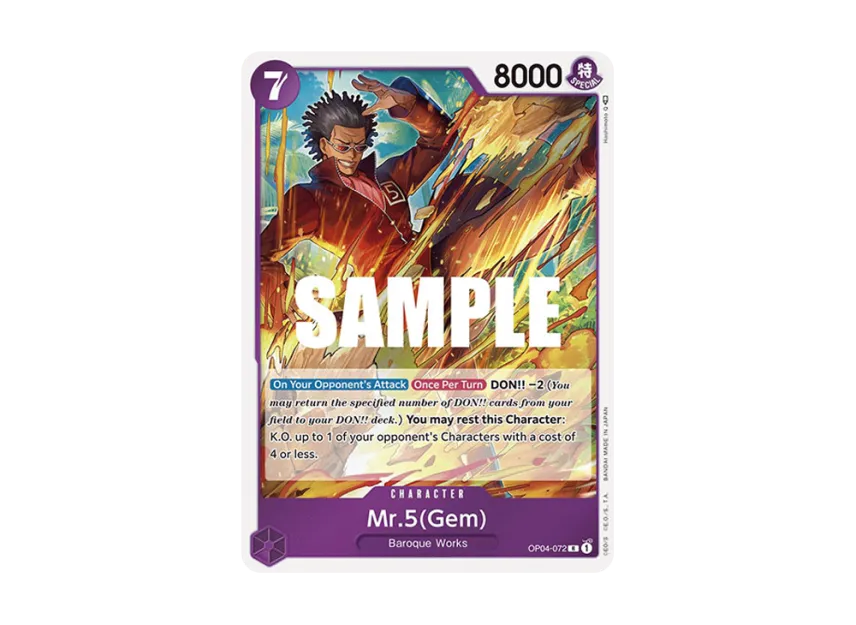 Mr.5(Gem) R [OP04-072] [EN] (Booster Pack "Kingdoms Of Intrigue")