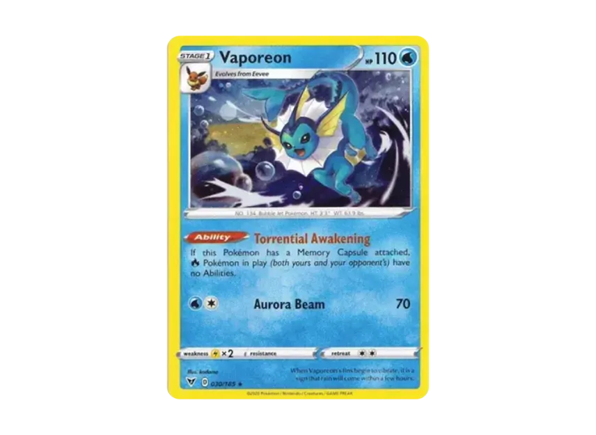 Vaporeon R : Holo [185-PROMOTIONAL-CARD 030/185] (Promotional Card)
