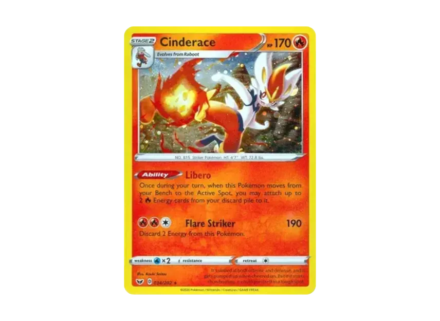 Cinderace R : Holo [202-PROMOTIONAL-CARD 34/202] (Promotional Card)