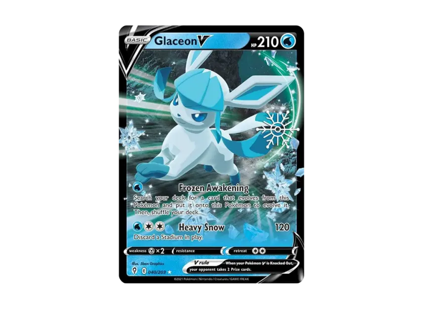 Glaceon V R [203-PROMOTIONAL-CARD 040/203] (Promotional Card)
