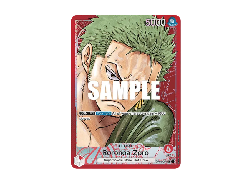 Roronoa Zoro L-P [OP01-001] [EN] (Booster Pack "ROMANCE DAWN")