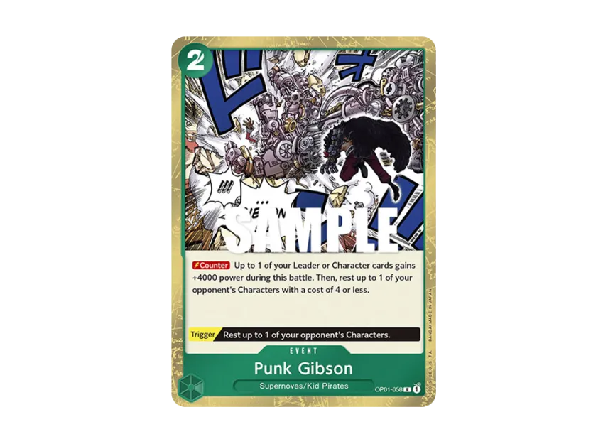 Punk Gibson R [OP01-058] [EN] (Booster Pack "ROMANCE DAWN")