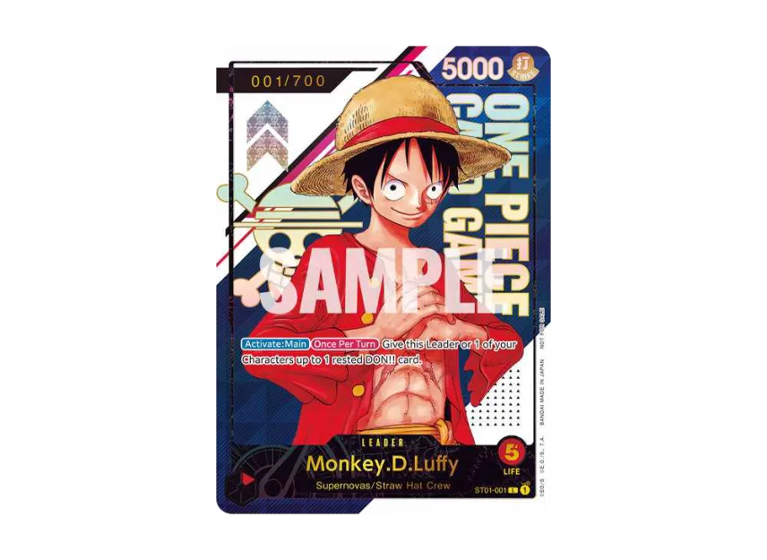 Monkey.D.Luffy L Serial Number : Opened [ST01-001] [EN] ("Flagship Battle Victory souvenir")