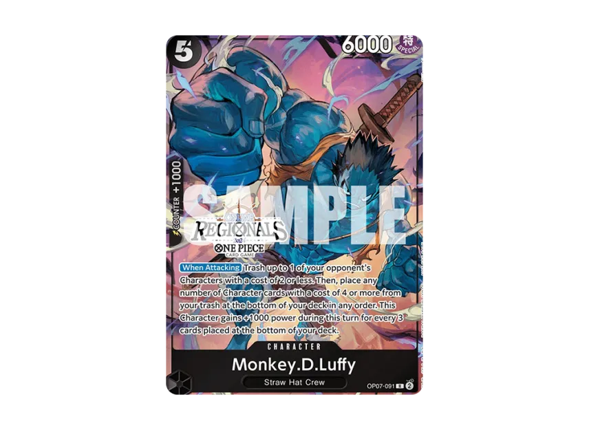 Monkey.D.Luffy R [OP07-091] [EN] (Promotional Card "Online Regional Participation Pack 2024 Vol.3")