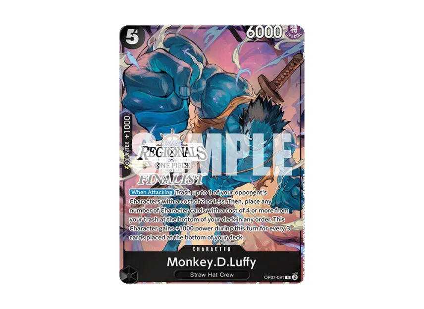 Monkey.D.Luffy R [OP07-091] [EN] (Promotional Card "Online Regional Finalist Card Set 2024 Vol.3")
