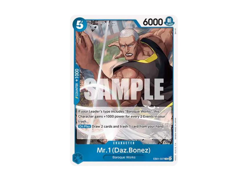 Mr.1(Daz.Bonez) R [EB01-027] [EN] (Extra Booster "Memorial Collection")
