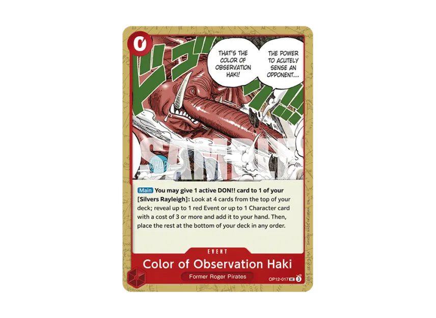 Color of Observation Haki UC [OP12-017] [EN] (Booster Pack "LEGACY OF THE MASTER")
