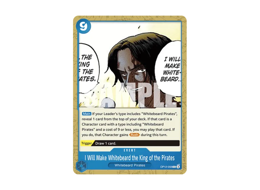 I Will Make Whitebeard the King of the Pirates C [OP12-058] [EN] (Booster Pack "LEGACY OF THE MASTER")