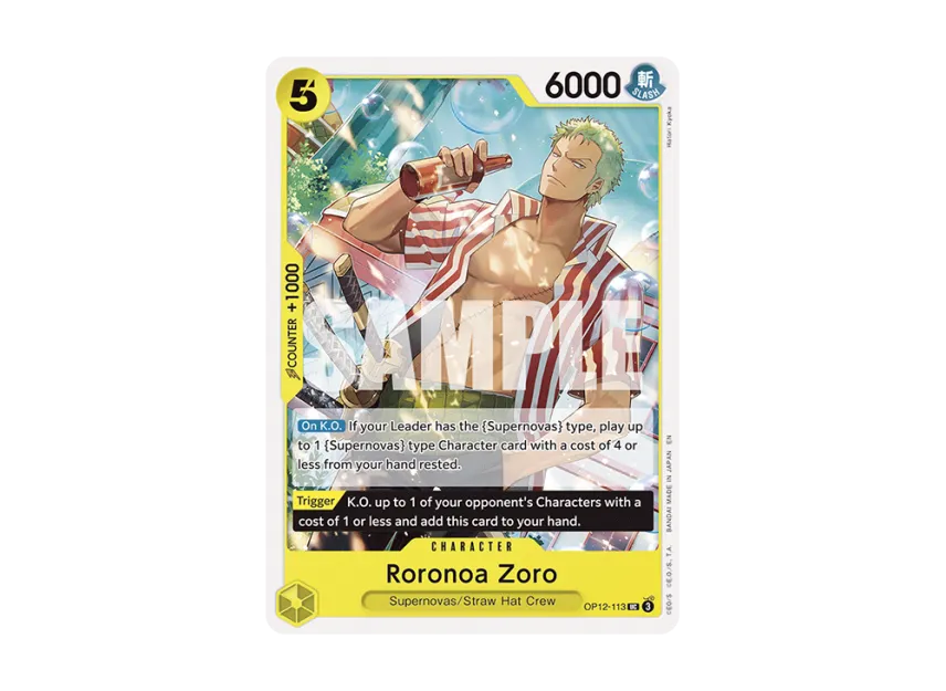 Roronoa Zoro UC [OP12-113] [EN] (Booster Pack "LEGACY OF THE MASTER")