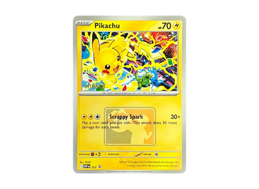 Pikachu P [SVP 225] [EN] (Promotional Card "2025 Worlds Celebration Tournaments Local League Winner")