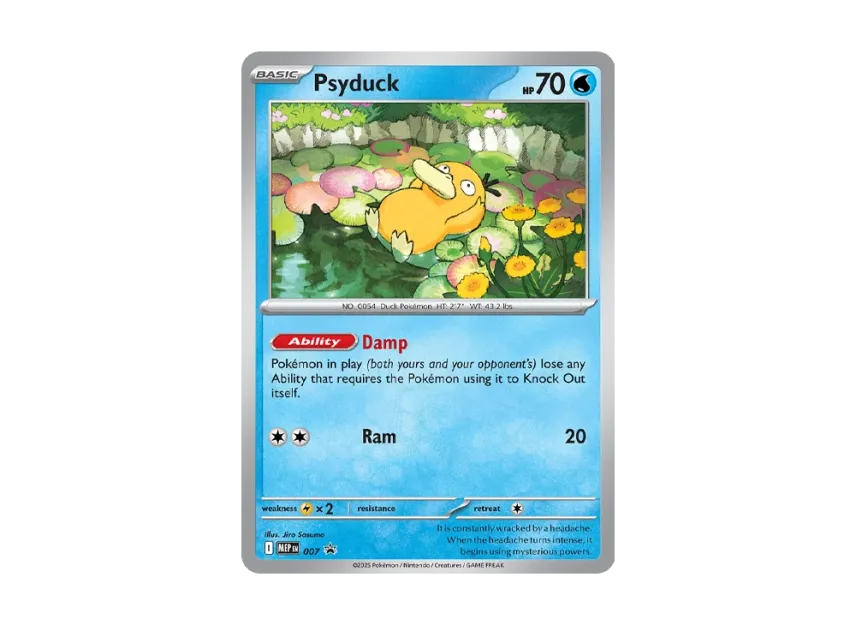 Psyduck P [MEP 007] [EN] (Mega Evolution "3 Booster Packs & Psyduck Promo Card")