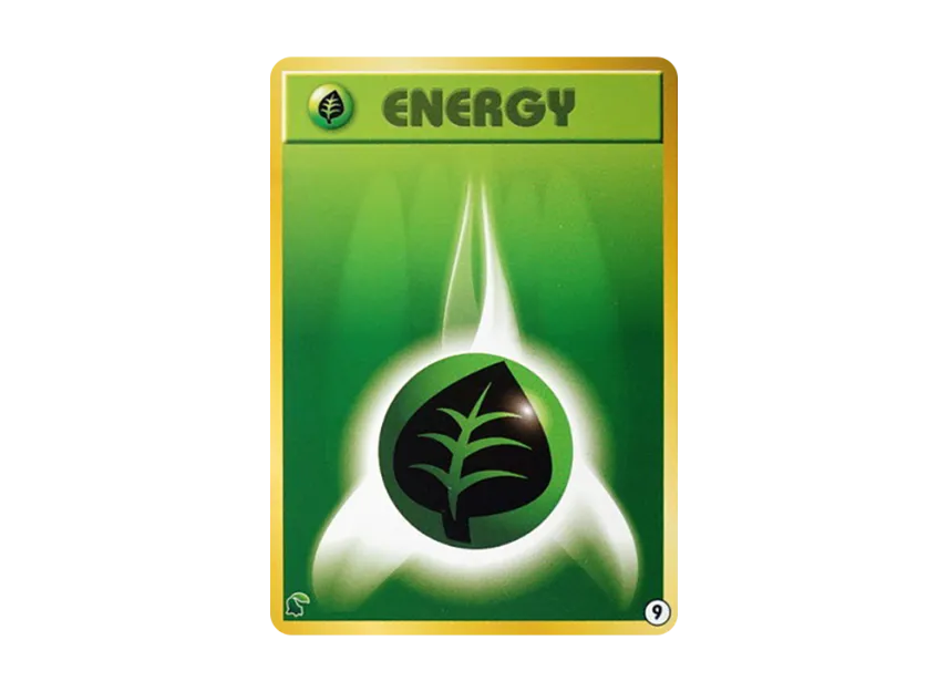 Grass Energy : Old Back [NEO] (Pokemon Card neo "Intro Pack neo")
