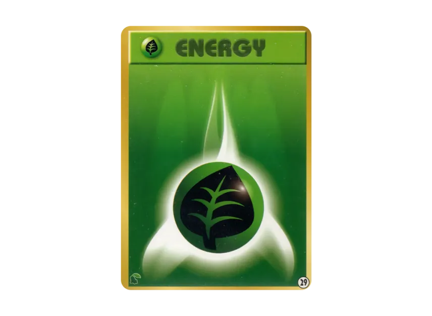Grass Energy : Old Back [NEO] (Pokemon Card neo "Intro Pack neo")