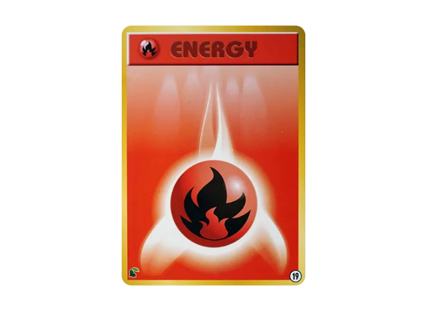 Fire Energy : Old Back [NEO] (Pokemon Card neo "Intro Pack neo")