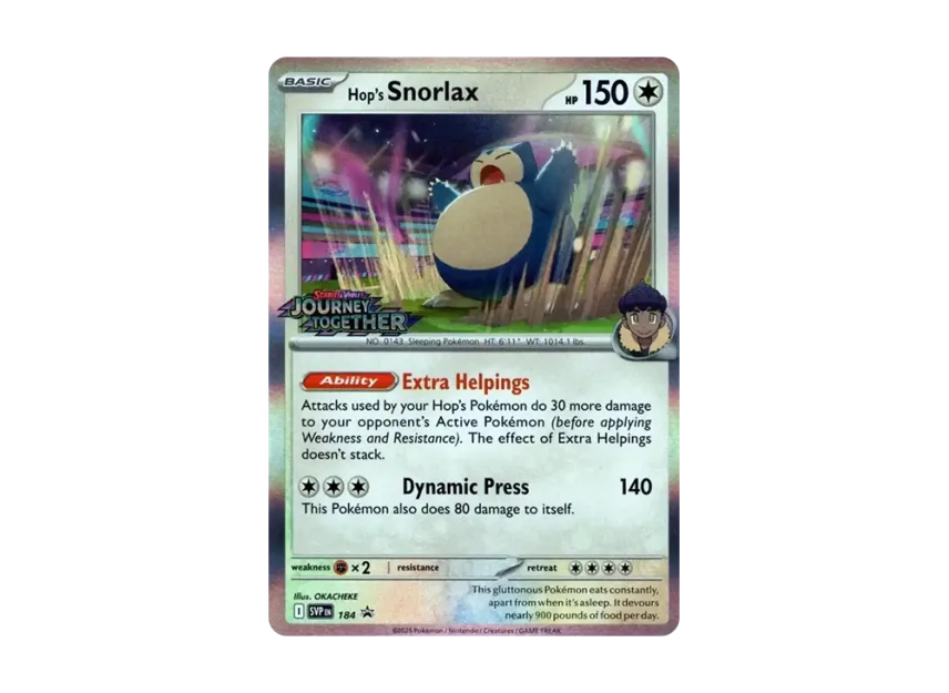 Hop's Snorlax P [SVP 184] [EN] (Scarlet & Violet "Promotional Card")