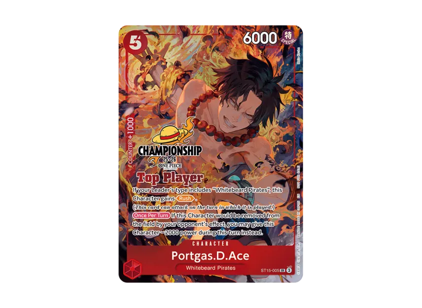 Portgas.D.Ace SR [ST15-005] [EN] (Promotional Card "CS 25-26 Top Player Pack")