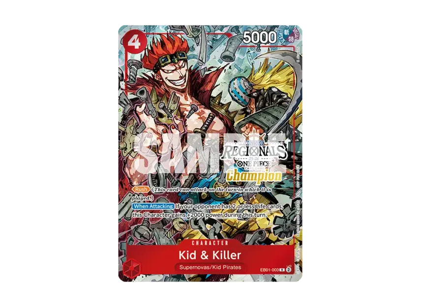 Kid & Killer R [EB01-003] [EN] (Promotional Card "Online Regional Champion Card Set 2025 Vol.2")