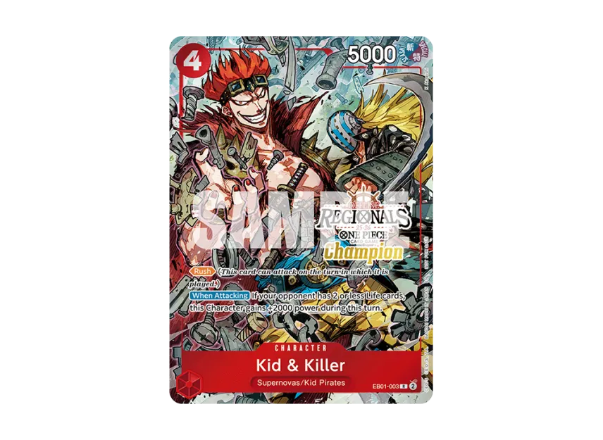 Kid & Killer R [EB01-003] [EN] (Promotional Card "Offline Regional Champion Card Set 25-26 Season 2")