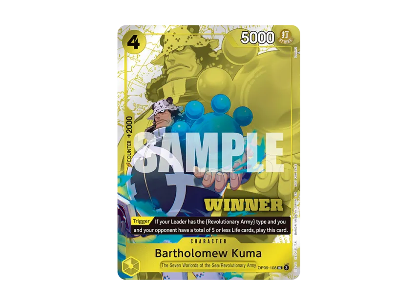 Bartholomew Kuma UC [OP09-018] [EN] (Promotional Card "Winner Pack 2025 Vol.4")