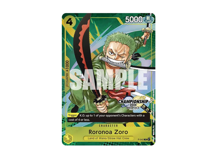 Roronoa Zoro P [P-042] [EN] (Promotional Card "Championship 2024 Event Pack Finalist Ver.")
