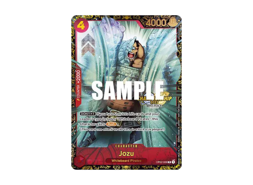 Jozu R [OP02-008] [EN] (Promotional Card "Buddy Battle Champion Card")