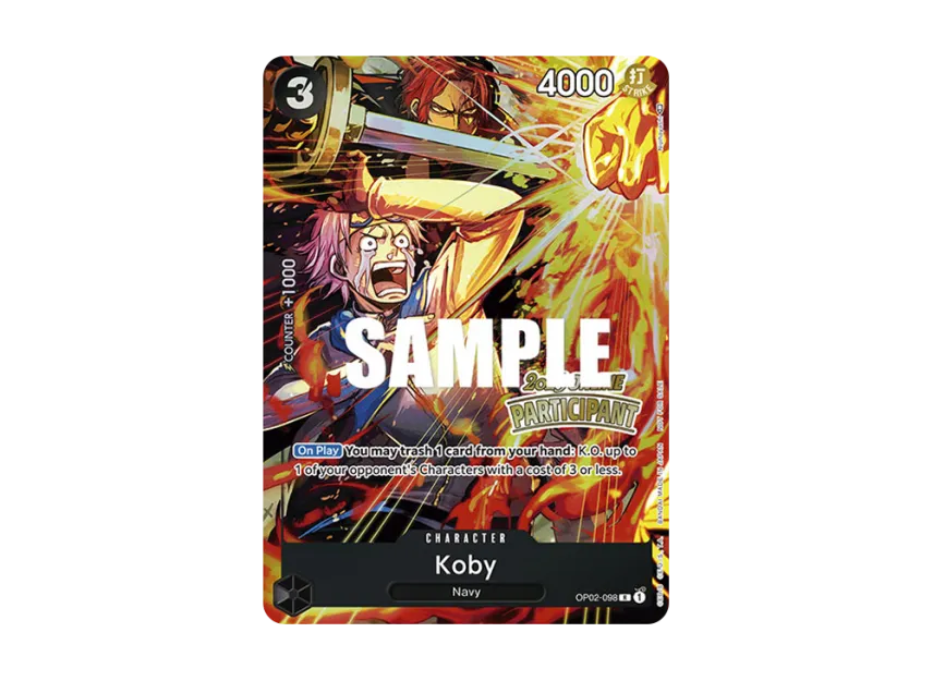 Koby R [OP02-098] [EN] (Promotional Card "Online Regional Participation Pack Vol.1")