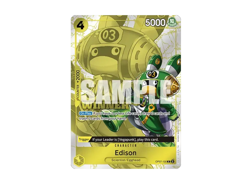 Edison C [OP07-100] [EN] (Promotional Card "Tournament Pack 2024 Oct.-Dec. -Winner-")