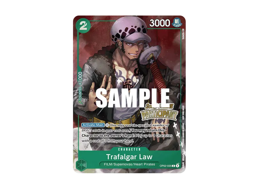 Trafalgar Law C [OP02-035] [EN] (Promotional Card "Online Regional Participation Pack Vol.1")