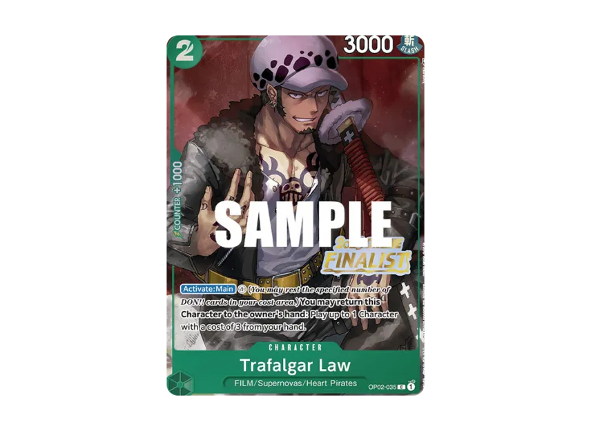 Trafalgar Law C [OP02-035] [EN] (Promotional Card "Online Regional 2023 Finalist Card Set")