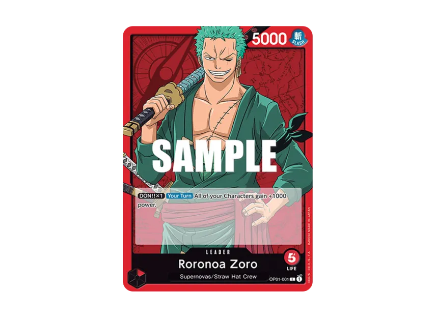 Roronoa Zoro L [OP01-001] [EN] (Booster Pack "ROMANCE DAWN")